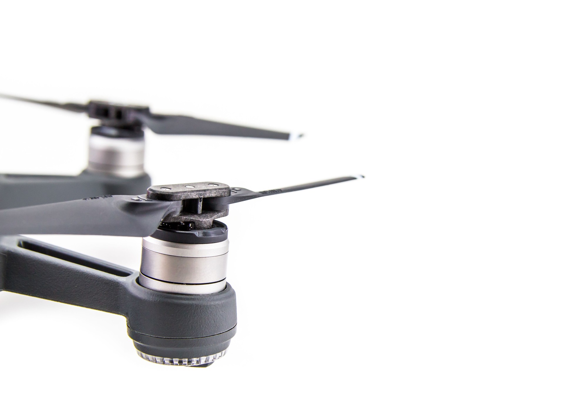 DJI Spark on white isolate background. Mini Drone UAV.